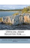 Official Army Register for ......