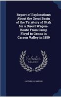 Report of Explorations about the Great Basin of the Territory of Utah for a Direct Wagon-Route from Camp Floyd to Genoa in Carson Valley in 1859