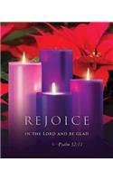 Rejoice Advent Sunday 3 Bulletin 2015, Large (Pkg of 50): Large, 50 Count