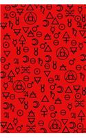Alchemy Symbols Pattern Journal: 150 page lined notebook/diary