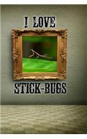 I Love Stick-Bugs: A 6 x 9 Lined Journal Notebook