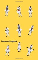 Password Logbook: Zebra Internet Password Keeper With Alphabetical Tabs - Handy Size 6 x 9 inches (vol. 2)
