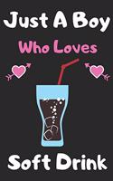 Just a boy who loves soft drink: A Super Cute soft drink notebook journal or dairy - soft drink lovers gift for boys - soft drink lovers Lined Notebook Journal (6"x 9")