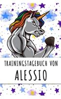 Trainingstagebuch von Alessio: Personalisierter Tagesplaner für dein Fitness- und Krafttraining im Fitnessstudio oder Zuhause