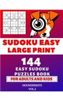 Sudoku Easy Large Print: 144 Easy Sudoku Puzzles Book For Adults and Kids Vol.2