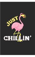 Just chillin': 6x9 Flamingo - grid - squared paper - notebook - notes