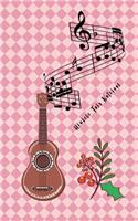 Ukulele Tabs Notebook: Composition and Songwriting Ukulele Music Song with Chord Boxes and Lyric Lines Tab Blank Notebook Manuscript Paper Journal Workbook Sheet for Begin