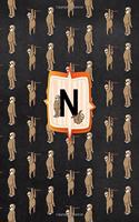 N: Letter Cute Sloth Animal Monogrammed 2020 Weekly Planner - January 2020 - December 2020 (8.5"x11")