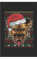 Ugly Christmas - Hyena: Dotted Bullet Grid Notebook / Journal (6 X 9 -120 Pages) - Ugly Christmas Gift Idea