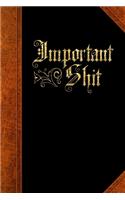2020 Daily Planner Funny Saying Important Shit Fancy Vintage Style 388 Pages: 2020 Planners Calendars Organizers Datebooks Appointment Books Agendas