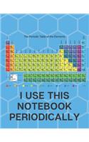 I Use This Notebook Periodically: Hexagonal Graph Paper Notebook - 160 Pages - 1/4 inch -Pun Breaking Funny Science Notebook for Drawing Organic Chemistry Structures Small Grid, Perf