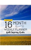 Undated 16 Month Weekly Planner