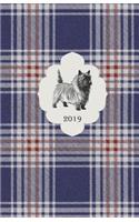 2019: Cairn Terrier - Monthly and Weekly Planner 2019 (Also Dec 2018) with Yearly Overviews, Monthly Calendars and Weekly 2-Page Horizontal Layout, Notes,