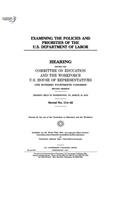 Examining the policies and priorities of the U.S. Department of Labor