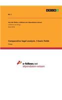 Comparative legal analysis. 5 basic fields