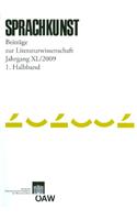 Sprachkunst 3. Beitrage Zur Literaturwissenschaft Jahrgang XL/2009 1. Halbband