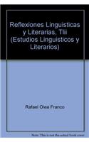 Reflexiones Linguisticas y Literarias, Tlii