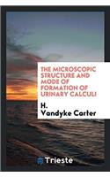 The microscopic structure and mode of formation of urinary calculi