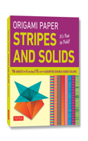 Origami Paper - Stripes and Solids 6 - 96 Sheets