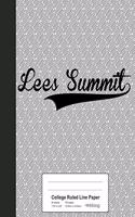 College Ruled Line Paper: LEES SUMMIT Notebook