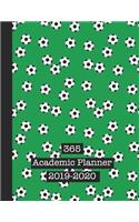 365 Academic Planner 2019-2020: Large Page Per Week View School or College Planner Diary for All Your Organisational Needs - Green Football Print