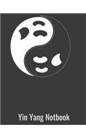 Yin Yang Notebook: Panda notebook. Panda journal. Yin Yang panda notebooks and journals. 8.5 x 11 size 120 Lined Pages panda journal planner gifts for men women girls.