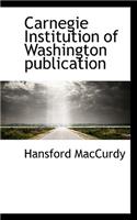 Carnegie Institution of Washington Publication