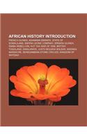 African History Introduction: French Guinea, Adamawa Emirate, State of Somaliland, Sierra Leone Company, Spanish Guinea, Simba Rebellion(English)