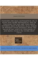 Hodder's Decimal Arithmetick