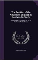 The Position of the Church of England in the Catholic World