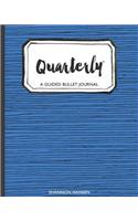 Quarterly Guided Bullet Journal Blue Tribal