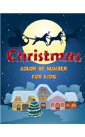 Christmas color by number for kids.