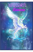 Unicorn Lover Journal. Fairy Beautiful Unicorn Galaxy Art Patterns, Cute Unicorn Mythical Magic NotBook