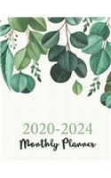2020-2024 Five Year Planner: Nature Leaf Green Cover - 5 Year Planner - Plan and Schedule Your Next Five Years Appointment Book - 60 Months Calendar Agenda and Organizer Logbook