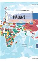 Malawi: Dotted Travel Diary Notebook or Journey Dotted Grid Journal - Holiday Trip Pocketbook for Men and Women with Dots