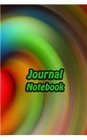 Journal Notebook: Rainbow Daily Journaling - Lined Paper Wide Ruled Notes Spark Your Imagination and Positive Thinking - Colorful Whirlwind Cover Print