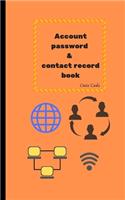 Account password & contact record book: (1 Simple Style)