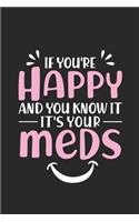 If You're Happy And You Know It It's Your Meds: Funny Nurse Appreciation Gift, Daily Planner Undated, To Do List Notebook, Patient Care Journal For Nurses
