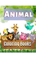 Animal Coloring Books: Toddler Boy Activity Books, Coloring Books For Adults And Kids By Animals Brain Games, for Kids Ages 2-4, 4-8, Boys and Girls, Easy Coloring Pages f