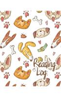 Reading Log: Reading journal Dog Doodle Cover Large (8x10), 200 Record Pages(1 Doodle Dogs)