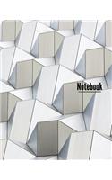 Notebook: (Geometric) 150 Page 8x10 Inch Unruled Composition Sized Notebook