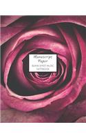 Manuscript Paper: Large Blank Sheet Music Notebook Staff Paper for Musicians Rose