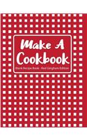 Make a Cookbook Blank Recipe Book Red Gingham Edition