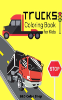 Truck coloring book for kids