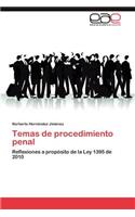 Temas de Procedimiento Penal