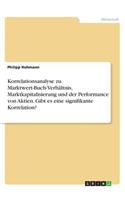Korrelationsanalyse zu Marktwert-Buch-Verhältnis, Marktkapitalisierung und der Performance von Aktien. Gibt es eine signifikante Korrelation?