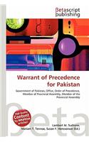 Warrant of Precedence for Pakistan: (English)