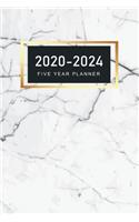 2020-2024 Five Year Planner: Elegant Marble Cover - 2020 - 2024 Monthly Schedule Organizer - 60 Month Yearly Planner Agenda Planner for the Next Five Years - 5 Year Calendar App(8 2020-2024 5 Year Monthly Calendar Planner)