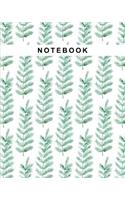 Notebook: Floral Nature Watercolor (3) Cover 100 Page Lined Writing Notebook for School, Home & Office