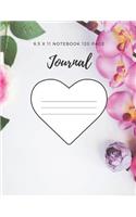 Notebook 8.5 X 11 120 Page Journal